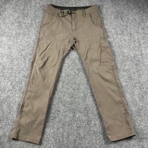 PrAna Pants Mens 30x30 Brown Straight Fit Hiking Outdoor Cargo Stretch Climbing